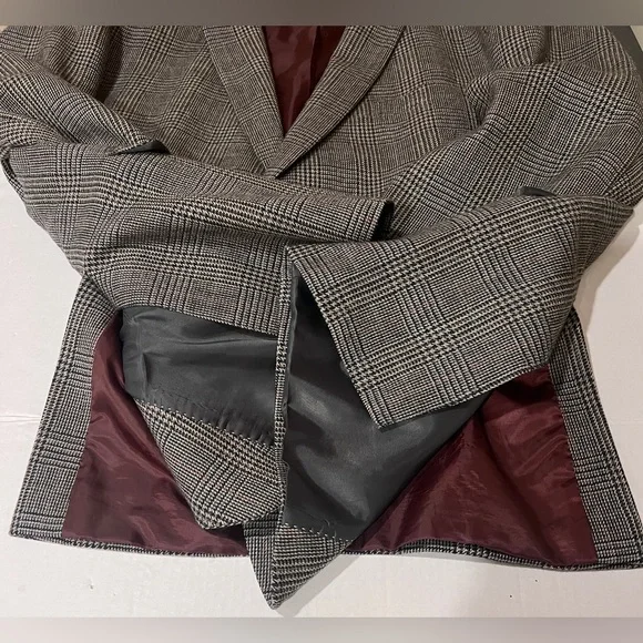 Tommy Hilfiger Classic Gray Plaid Men's Blazer, Sport Coat Jacket - Picture 10 of 16